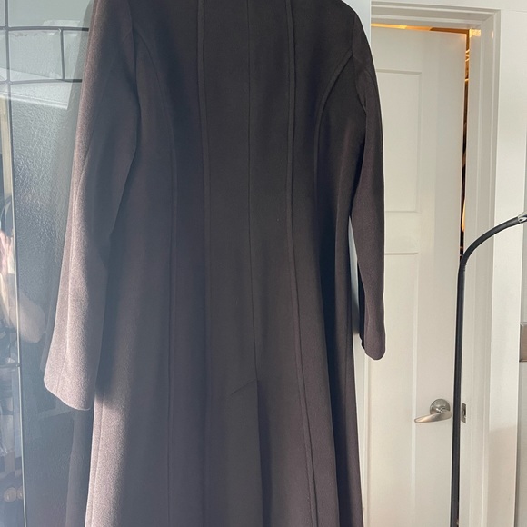 Dana Buchman 12 Petite long brown wool coat - Picture 4 of 10